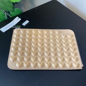 Marc Jacobs Solid Heart Embossed Clutch
